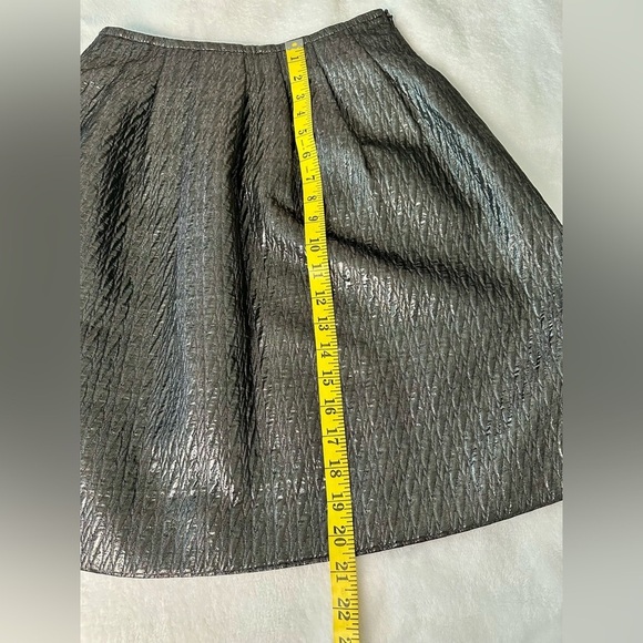 ETRO Dark Silver Wool Blent Knee Length Pleated Skirt Size 38 - Picture 8 of 10